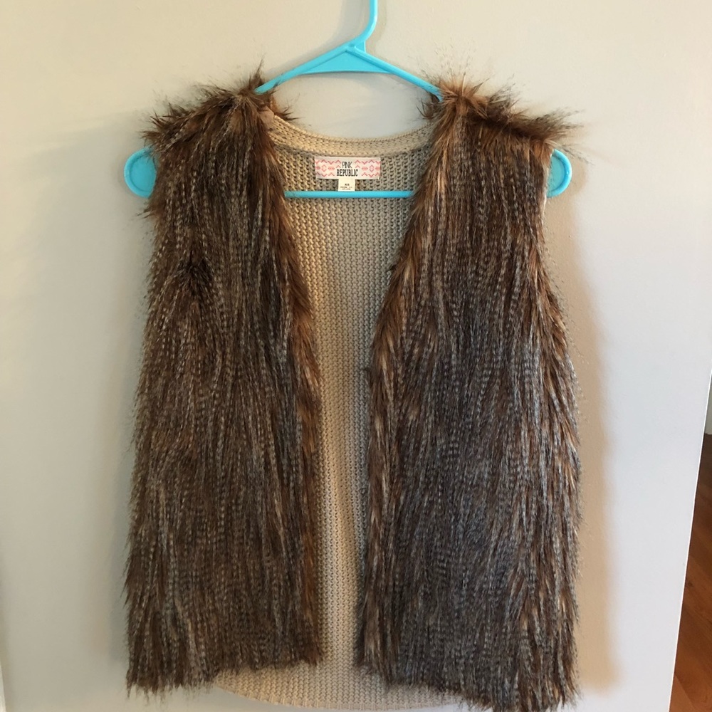 Faux fur vest